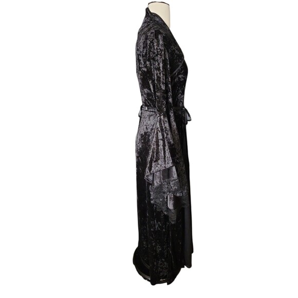Lip Service Vintage Y2K Whimsigoth Velvet Maxi Dress Womens M Black Renaissance - Picture 4 of 10